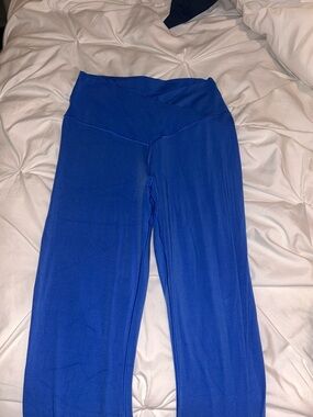 aerie Royal Blue crossover waist flare Leggings
